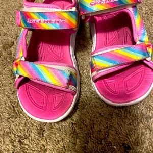 Little girls sketchers light up sandals